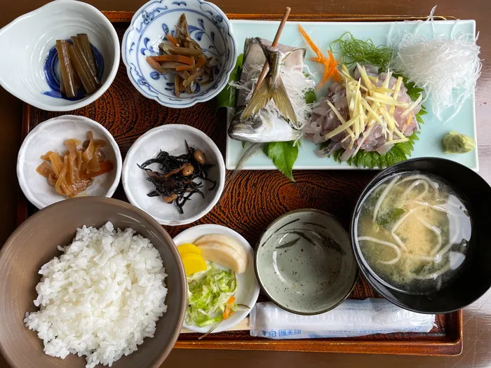 あじろ亭、鯵たたき定食