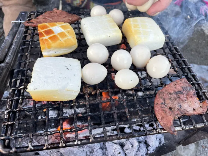 はんぺん、うずらの燻製